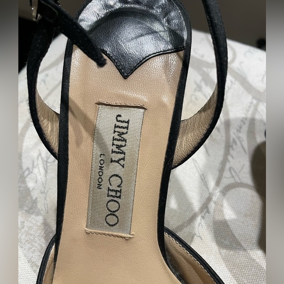Jimmy Choo Satin Heels 37 1/2 - Picture 3 of 7